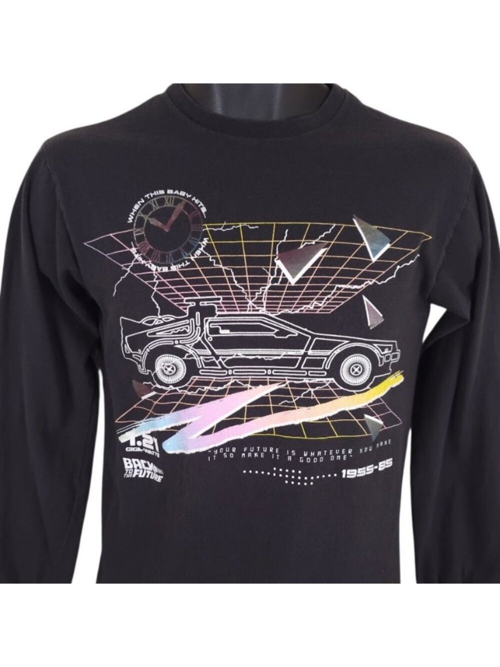 Back To The Future T Shirt Mens Size Small Black Your Future Is What You Make It